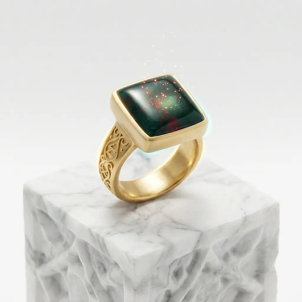 Bloodstone Ring Gift for Aries