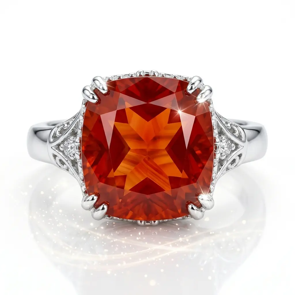 Carnelian Crystal Ring for Virgo Birthday Gift