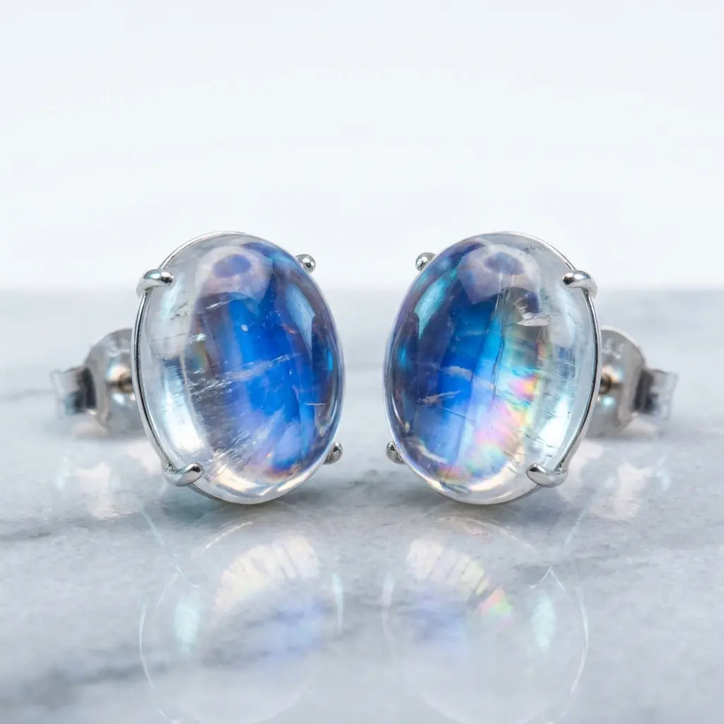Moonstone Earrings Gift for Cancer