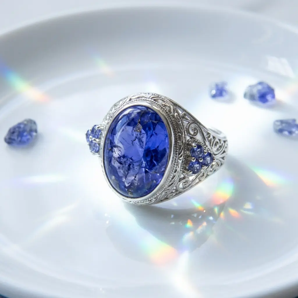 Tanzanite Crystal Ring for Sagittarius Birthday Gifts